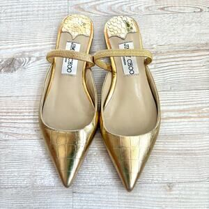 Jimmy Choo Gold Mules